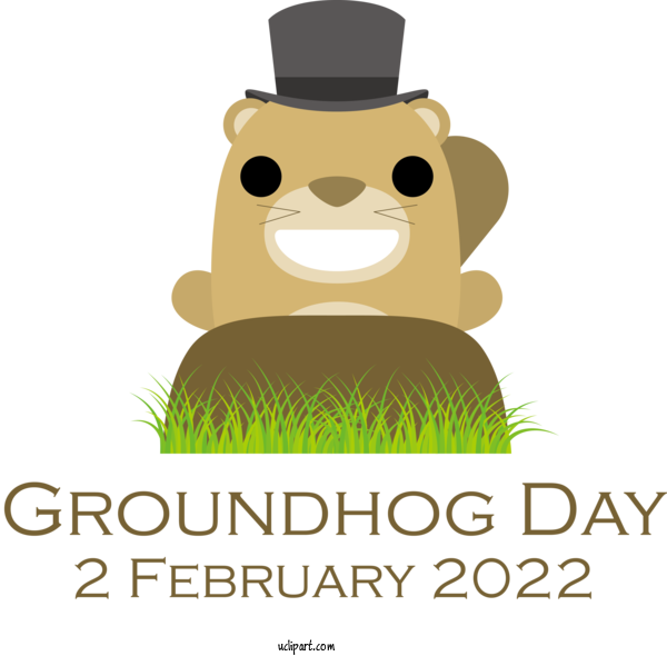 Free Holidays Cartoon Logo Drawing For Groundhog Day Clipart Transparent Background