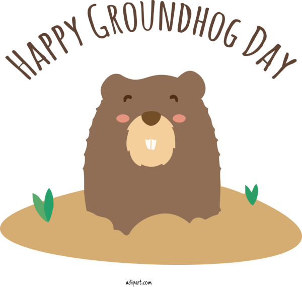 Free Holidays Drawing Dog Cartoon For Groundhog Day Clipart Transparent Background