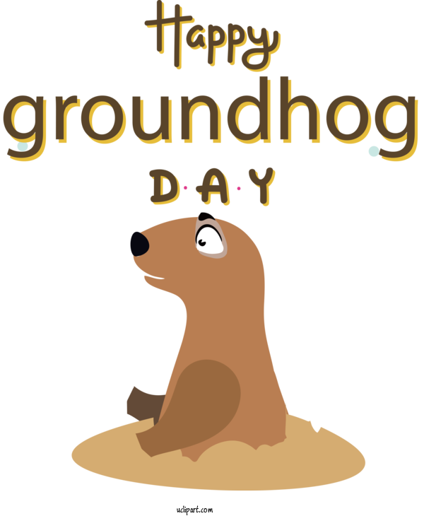 Free Holidays Rodents Beaver Dog For Groundhog Day Clipart Transparent Background