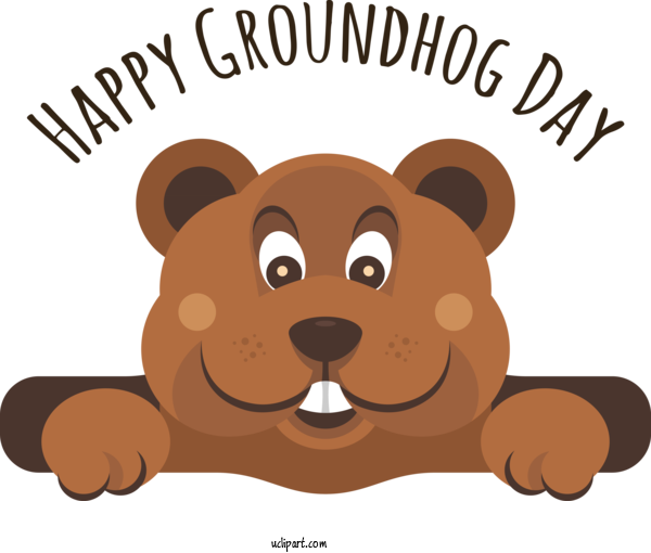 Free Holidays Bears Cat Border Collie For Groundhog Day Clipart Transparent Background