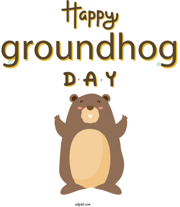 Free Holidays Rodents Beaver Human For Groundhog Day Clipart Transparent Background