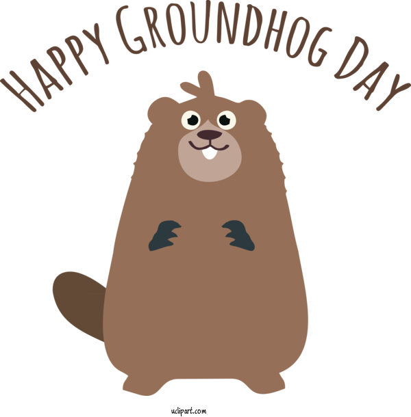 Free Holidays Rodents Beaver Dog For Groundhog Day Clipart Transparent Background