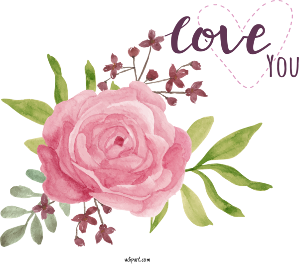 Free Holidays Flower Rose Watercolor Painting For Valentines Day Clipart Transparent Background