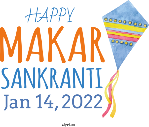 Free Holidays Design Line Font For Makar Sankranti Clipart Transparent Background