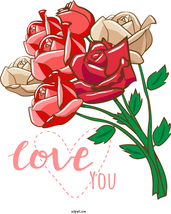 Free Holidays Flower Rose Garden Roses For Valentines Day Clipart Transparent Background