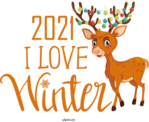 Free Christmas Reindeer Deer Antler For Hello Winter Clipart Transparent Background