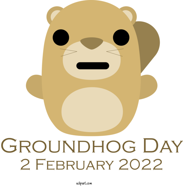 Free Holidays Bears Snout Logo For Groundhog Day Clipart Transparent Background