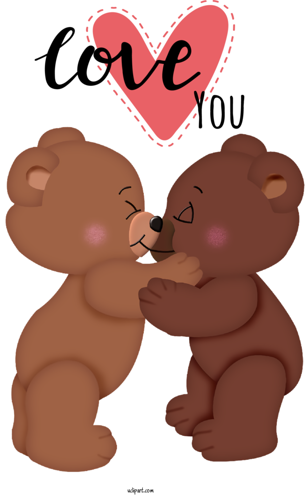 Free Holidays Bears Teddy Bear Valentine's Day For Valentines Day Clipart Transparent Background