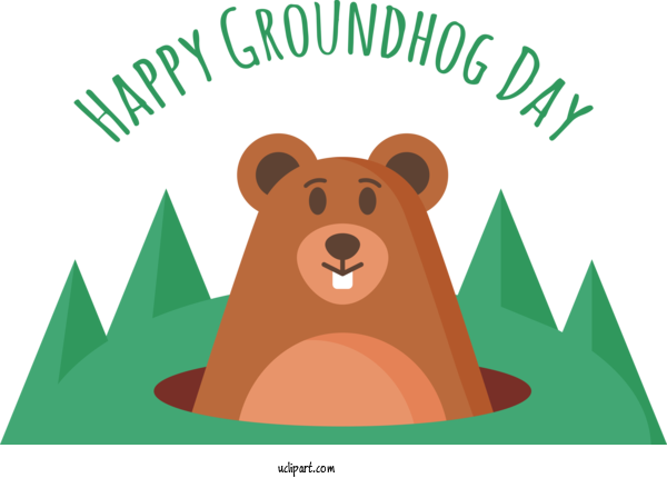 Free Holidays Cartoon Logo Dog For Groundhog Day Clipart Transparent Background