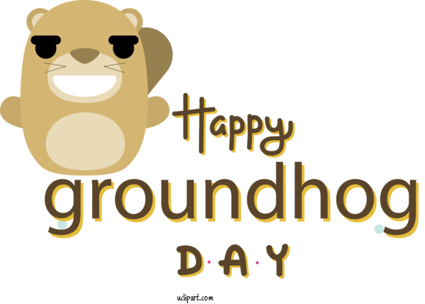 Free Holidays Human Logo Applegreen For Groundhog Day Clipart Transparent Background