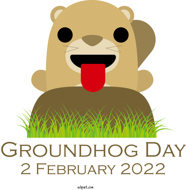Free Holidays Logo Cartoon Drawing For Groundhog Day Clipart Transparent Background