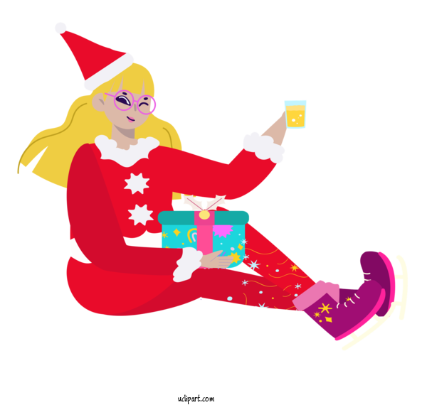 Free Holidays Cartoon Line Christmas Day For Christmas Clipart Transparent Background