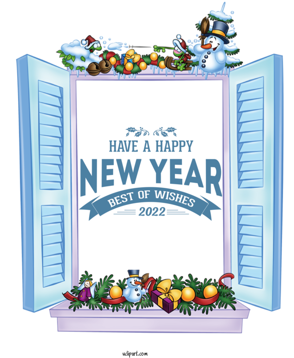 Free Holidays Poster Drawing Creativity For New Year 2022 Clipart Transparent Background