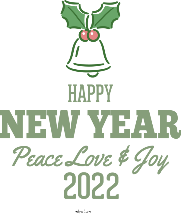 Free Holidays Logo Line Plant For New Year 2022 Clipart Transparent Background