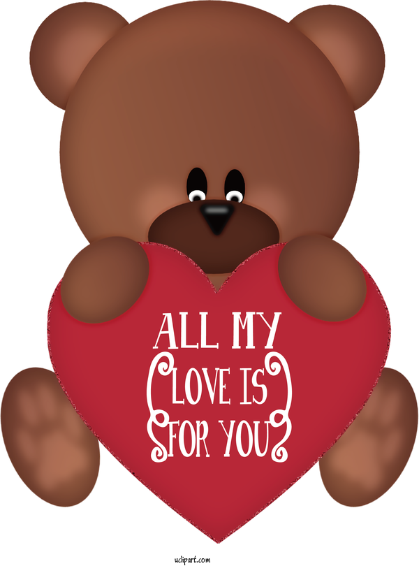 Free Holidays M 095 Teddy Bear Bears For Valentines Day Clipart Transparent Background