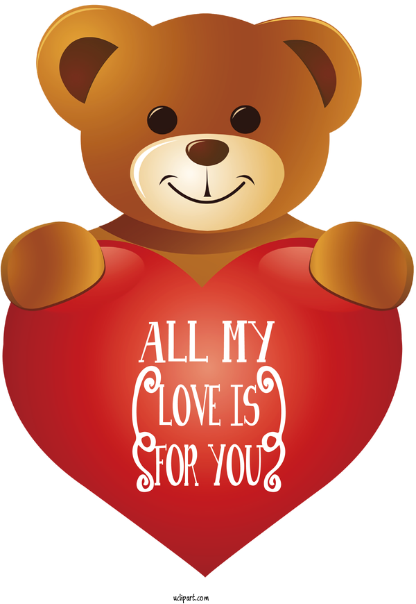Free Holidays Valentine's Day Bears Teddy Bear For Valentines Day Clipart Transparent Background
