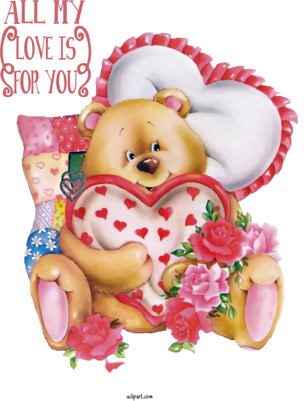 Free Holidays Valentine's Day GIF Teddy Bear For Valentines Day Clipart Transparent Background