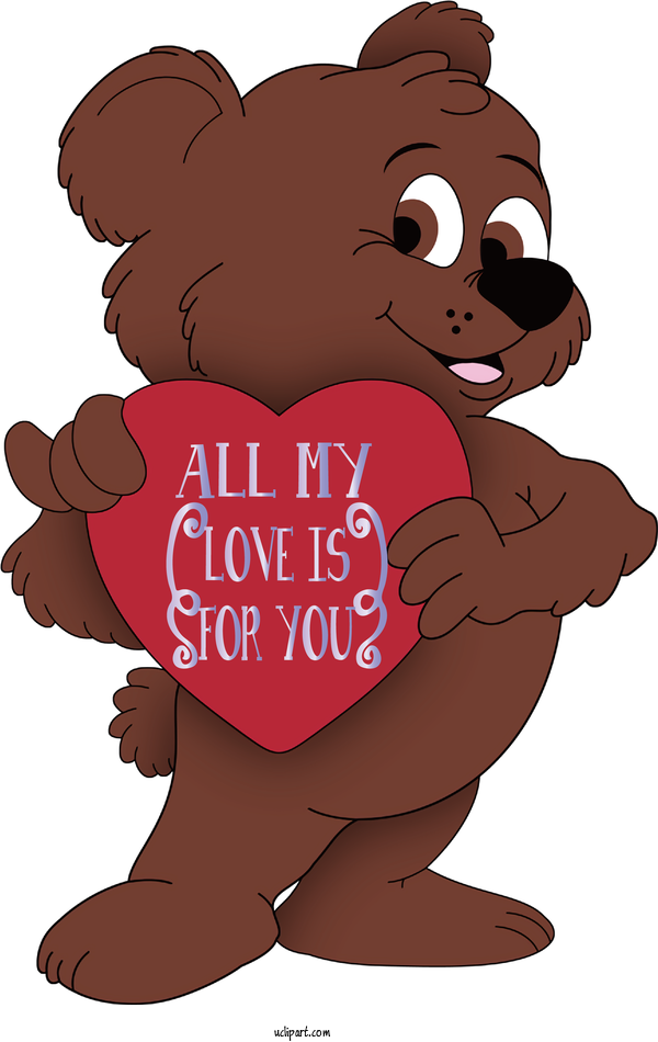 Free Holidays Bears Cartoon Teddy Bear For Valentines Day Clipart Transparent Background