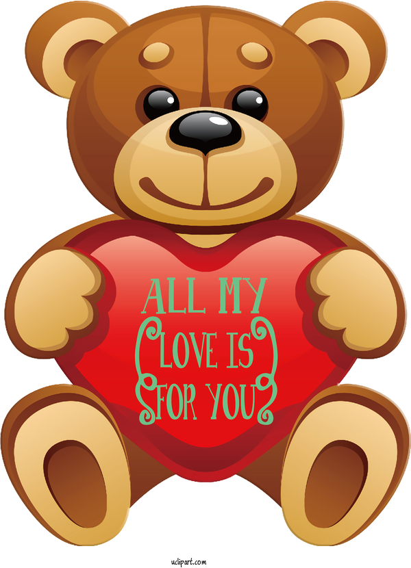 Free Holidays Teddy Bear Heart Stuffed Toy For Valentines Day Clipart Transparent Background