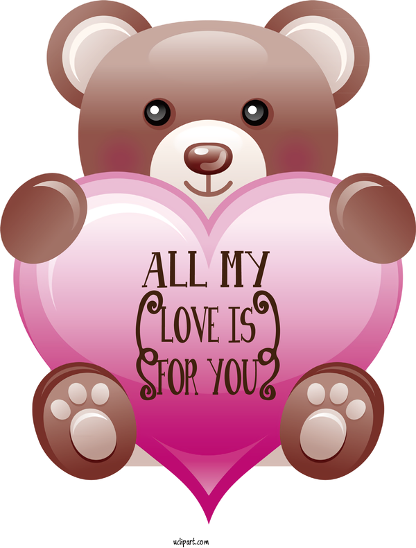 Free Holidays Teddy Bear Heart Bears For Valentines Day Clipart Transparent Background