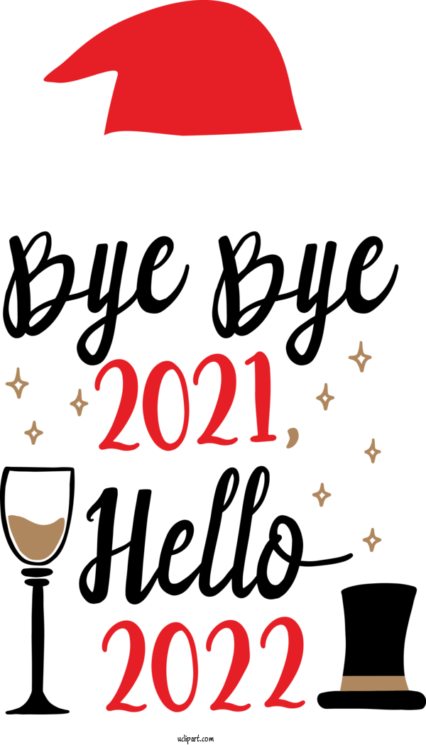 Free Holidays Hello 2021 New Year Christmas Graphics For New Year 2022 Clipart Transparent Background