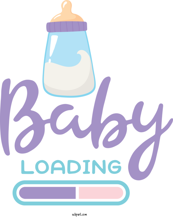 Free Baby Shower Design Logo Text For Baby Loading Clipart Transparent Background
