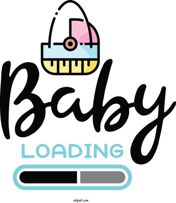 Free Baby Shower Logo Line Meter For Baby Loading Clipart Transparent Background