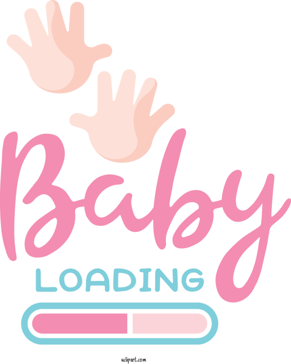 Free Baby Shower Design Logo Line For Baby Loading Clipart Transparent Background