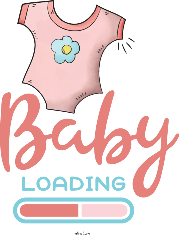 Free Baby Shower T Shirt Top Design For Baby Loading Clipart Transparent Background