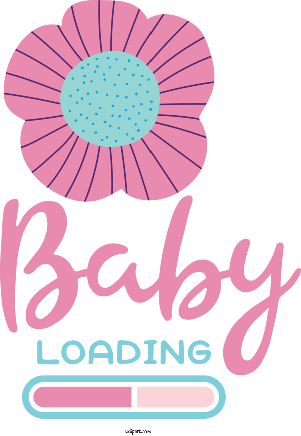 Free Baby Shower Flower Design Logo For Baby Loading Clipart Transparent Background