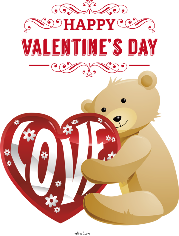 Free Valentine's Day Bears Teddy Bear Stuffed Toy For I Love Your Very Much Clipart Transparent Background