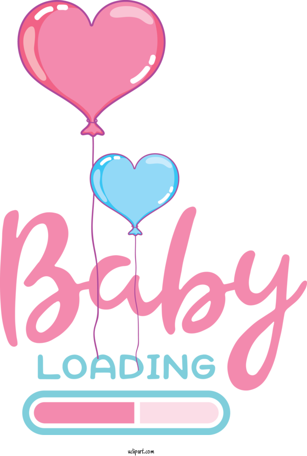 Free Baby Shower M 095 Line Heart For Baby Loading Clipart Transparent Background