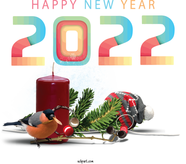 Free Holidays Design Drawing For New Year 2022 Clipart Transparent Background