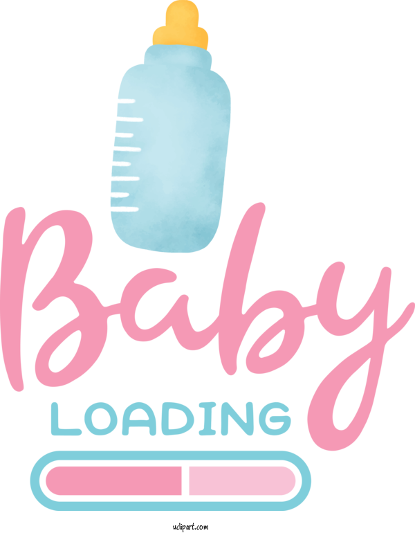 Free Baby Shower Water Bottle Logo Water For Baby Loading Clipart Transparent Background