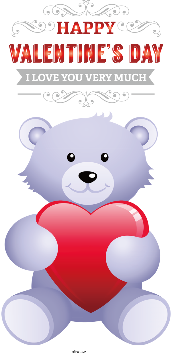 Free Valentine's Day Bears Teddy Bear For I Love Your Very Much Clipart Transparent Background