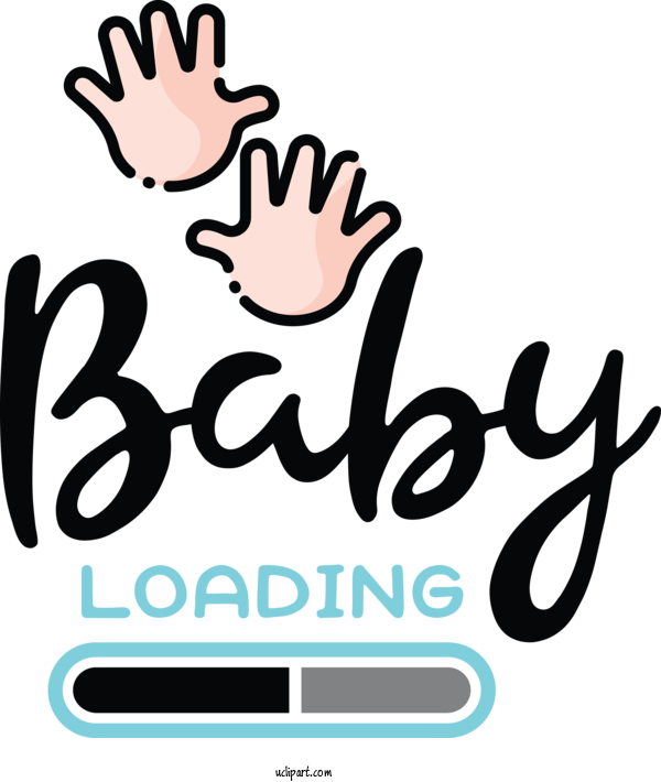 Free Baby Shower Logo Design Line For Baby Loading Clipart Transparent Background
