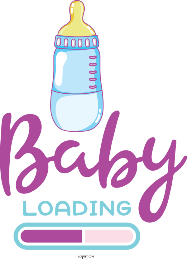 Free Baby Shower Design Logo Line For Baby Loading Clipart Transparent Background