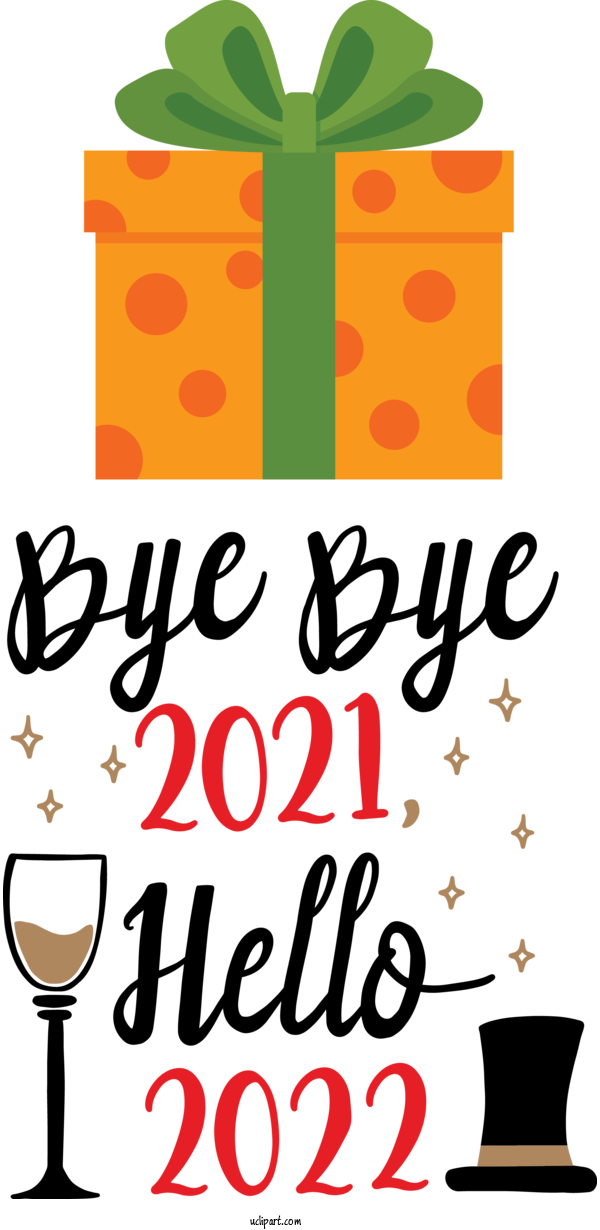 Free Holidays Hello 2021 New Year New Year's Eve For New Year 2022 Clipart Transparent Background
