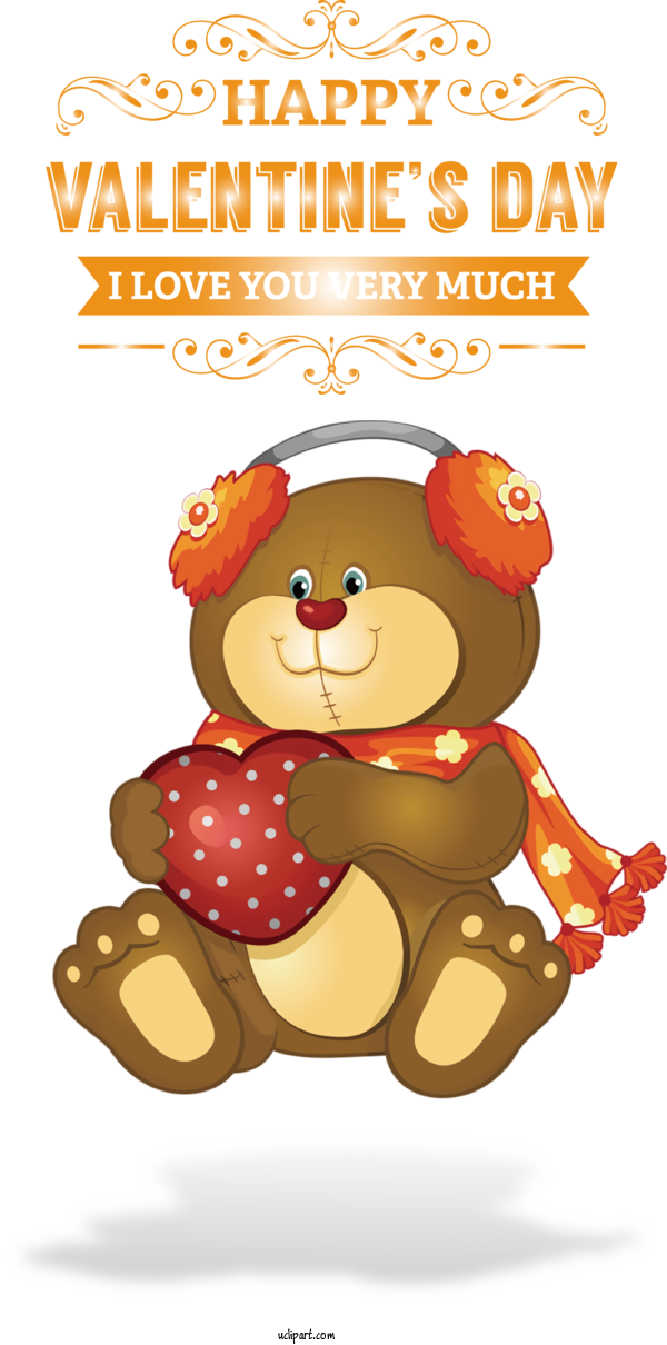 Free Valentine's Day Bears Stuffed Toy Cartoon For I Love Your Very Much Clipart Transparent Background