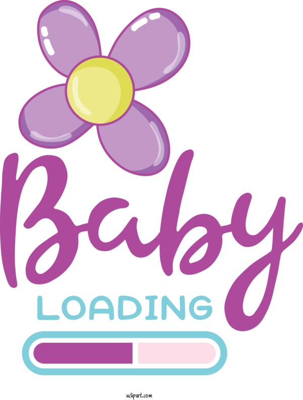 Free Occasions Flower Logo Line For Baby Shower Clipart Transparent Background