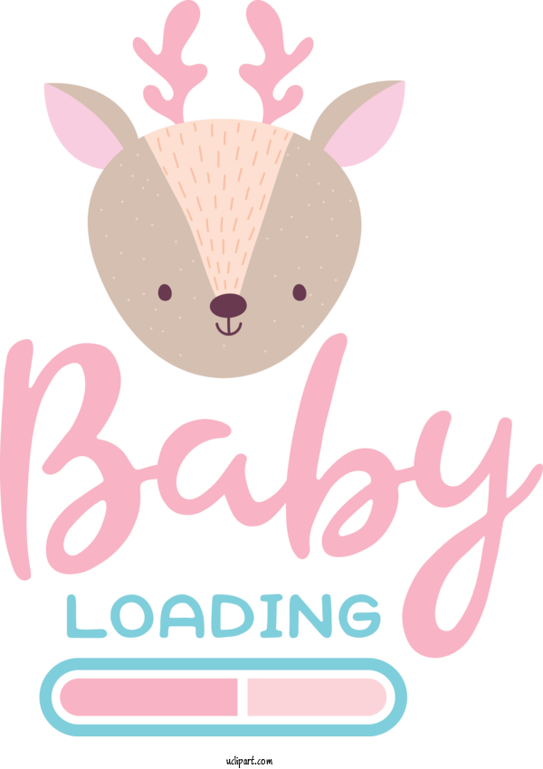 Free Occasions Logo Deer Design For Baby Shower Clipart Transparent Background