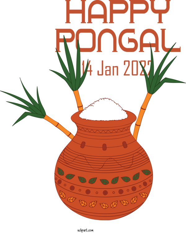 Free Holidays Flowerpot Plant Pongal For Pongal Clipart Transparent Background