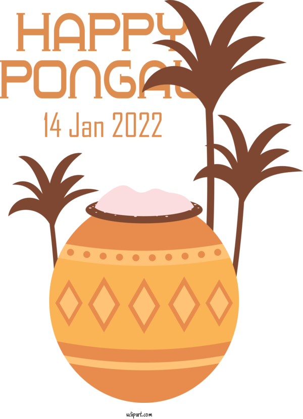 Free Holidays Flower Line Cartoon For Pongal Clipart Transparent Background