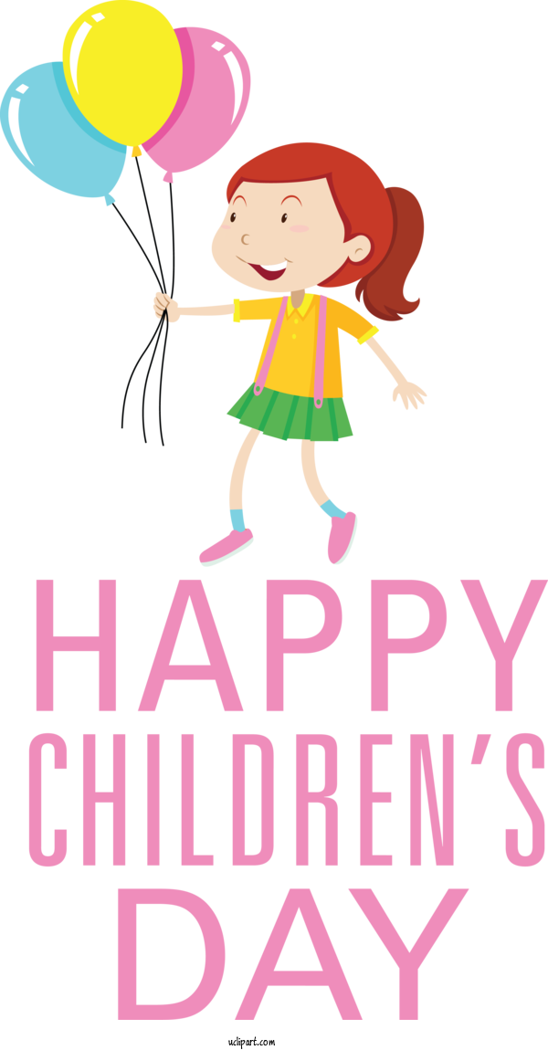 Free Holidays Design Poster Happiness For Children's Day Clipart Transparent Background