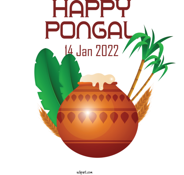 Free Holidays Pongal Festival Makar Sankranti For Pongal Clipart Transparent Background