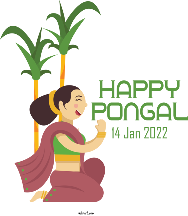 Free Holidays Pongal Cartoon Design For Pongal Clipart Transparent Background
