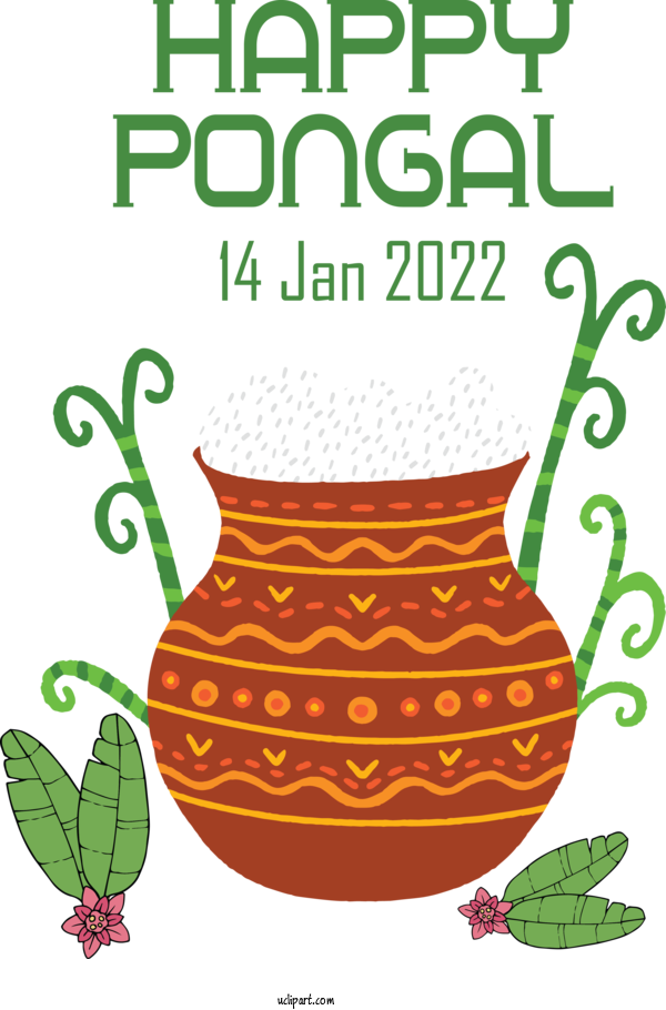 Free Holidays Pongal FLOWER FRAME Icon For Pongal Clipart Transparent Background