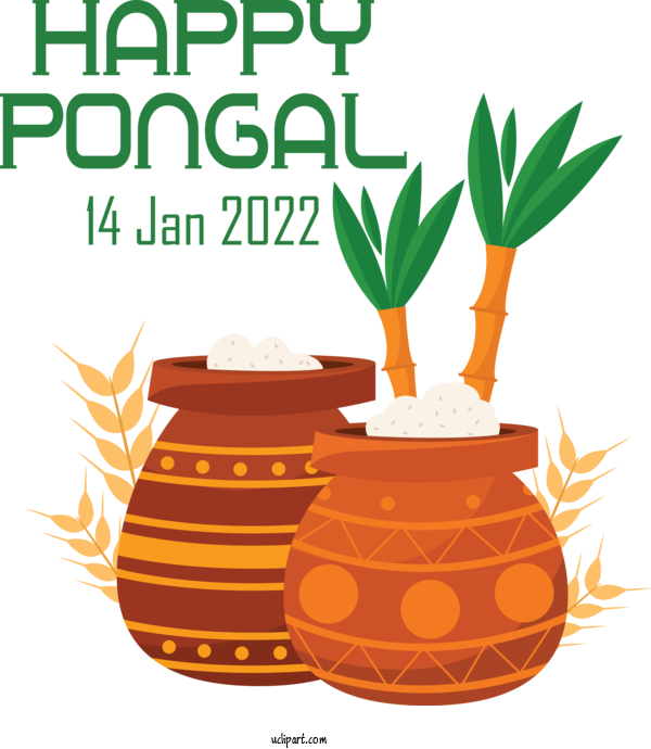 Free Holidays Pongal Flowerpot Festival For Pongal Clipart Transparent Background