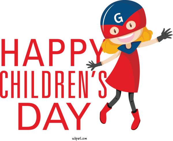 Free Holidays Human Logo Cartoon For Children's Day Clipart Transparent Background