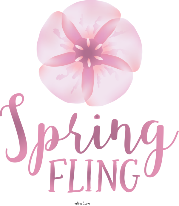 Free Nature Floral Design Design Font For Spring Clipart Transparent Background